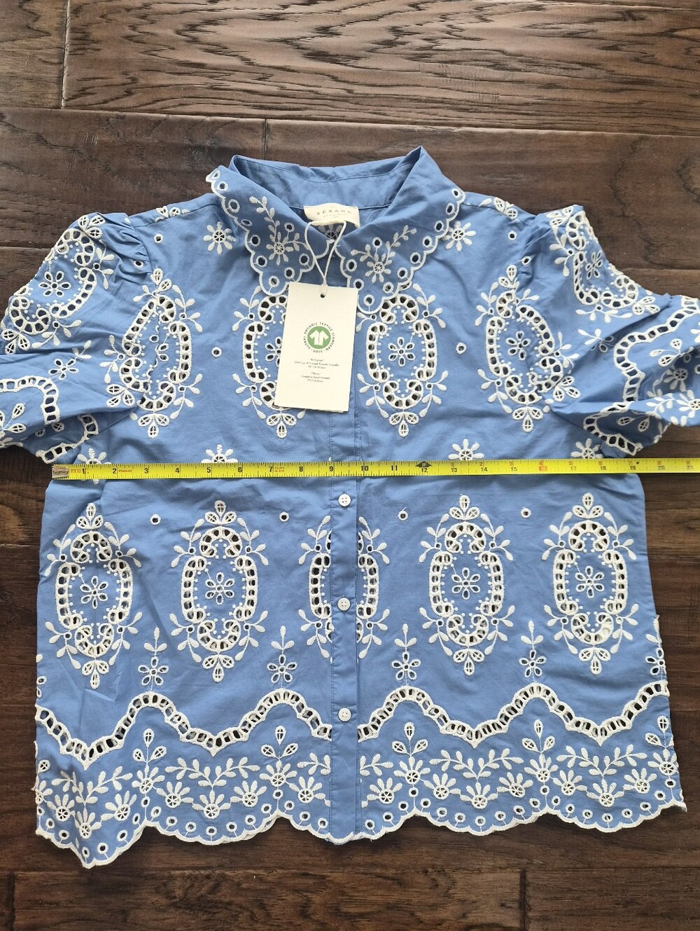 *NWT* [Sezane] Elvira Blouse in Cream Chambray, Size 40/8 - Picture 12 of 12
